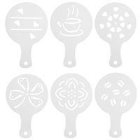 6x Szablony do Kawy Zdobienia Dekoracji Ciasta Deserów Dekorator