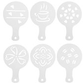 6x Szablony do Kawy Zdobienia Dekoracji Ciasta Deserów Dekorator