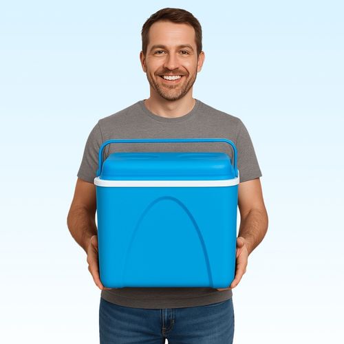 LODÓWKA TURYSTYCZNA 24L na WKŁADY MROŻĄCE niebieska do AUTA kampera PODRÓŻY na Arena.pl