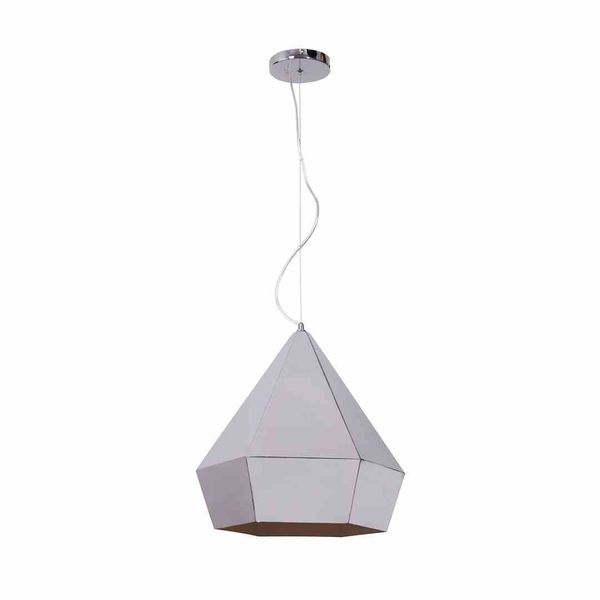 LAMPA WISZĄCA DIAMANTE SILVER 1XE27 zdjęcie 1