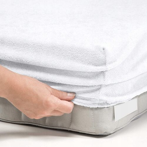 Prześcieradło frotte z gumką 180x200 białe najgrubsze 200g/m2 KARO na Arena.pl