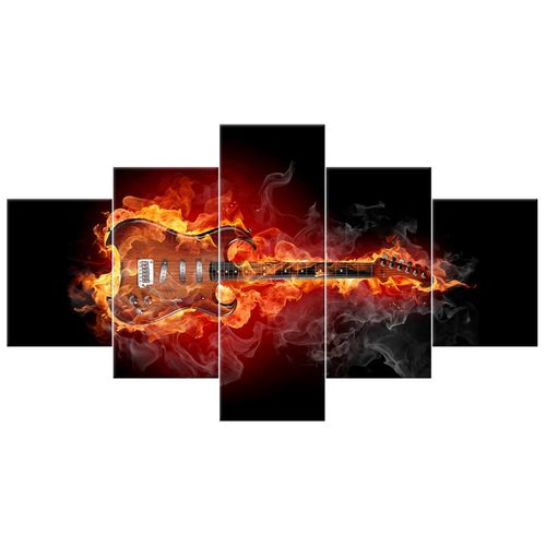 Obraz Do Salonu 125X70 Płonąca Gitara na Arena.pl