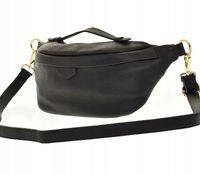 Laura Biaggi - torebka nerka saszetka maxi skóra naturalna czarny TS107-71