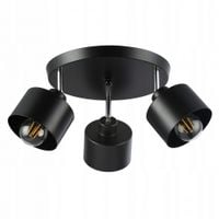 LAMPA WISZĄCA LED E27 CZARNA ŻYRANDOL LOFTOWY DO SALONU