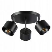 LAMPA WISZĄCA LED E27 CZARNA ŻYRANDOL LOFTOWY DO SALONU