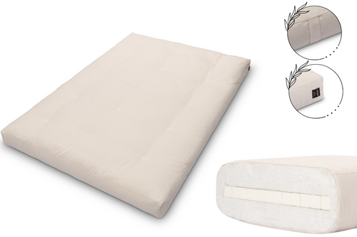 Materac 140x200 z lateksem - Pascall Futon Medium Latex - Ecru na Arena.pl