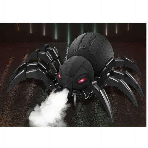OGROMNY PAJĄK ZDALNIE STEROWANY ROZPYLA MGŁĘ ZIEJE PARĄ OCZY LED PILOT R/C na Arena.pl