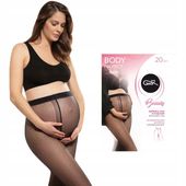 Rajstopy ciążowe w kropki Gatta 20 den nero 3-M