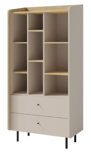 Regał Otwarty z Szufladami Młodzieżowy Piaskowy Beż 80 cm ALI MB - 2 Kolory na Arena.pl