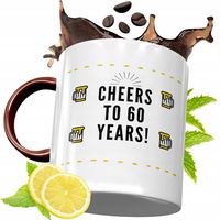 Kubek Bordowy 60 Urodziny Na Urodziny Prezent Z Nadrukiem Ze Zdjęciem