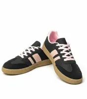 Czarno-różowe sneakersy casualowe na platformie Thérèse 39