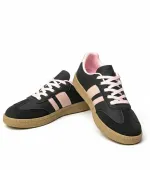 Czarno-różowe sneakersy casualowe na platformie Thérèse 37