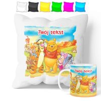 ZESTAW: KUBEK + POSZEWKA - KUBUŚ PUCHATEK - PREZENT WIELE WZORÓW + IMIĘ