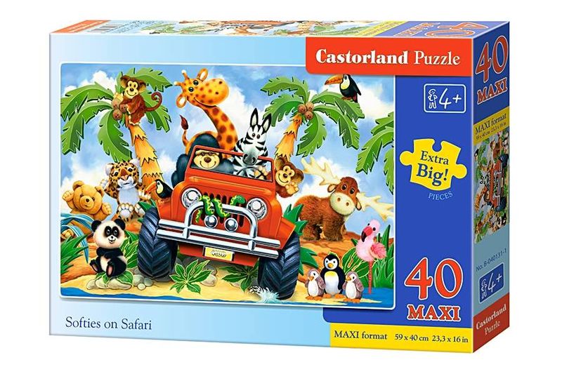 Puzzle 40 el. MAXI Softies on Safari zdjęcie 1