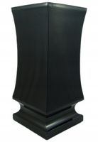 Wazon kwadrat nagrobny czarny ciężki wazony nagrobne kwadratowy 28cm