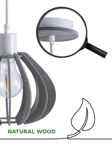 Lampa wisząca 3xE27 NICOLETA GREY 836 na Arena.pl