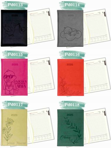 GRAWEROWANY KALENDARZ DZIENNY terminarz A5 2026 prezent dla weterynarza na Arena.pl