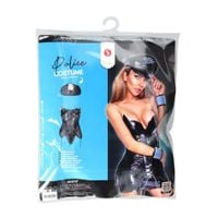 kostium policjantki wetlook s line czarny s/m