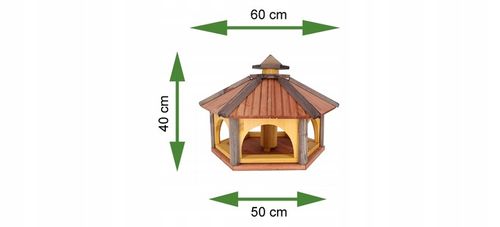 Karmnik dla ptaków drewno z wsypem Karmniki KW60 na Arena.pl