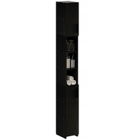 REGAŁ ŁAZIENKOWY STOJĄCY SZAFA CZARNY LOFT SZAFKA PÓŁKA SŁUPEK WYSOKI 182CM