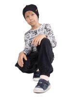 Spodnie bojówki sztruksowe długie czarne 116 YOCLUB