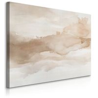 Obraz Na Płótnie Do Salonu Beżowy Mural Abstrakcja Styl Boho 90cm x 60cm