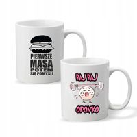 Kubek z nadrukiem napis PREZENT PIERWSZE MASA