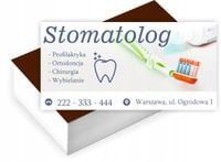 Wizytówki firmowe reklamowe 200szt projekt w cenie STOMATOLOG profilaktyka