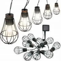 Girlanda solarna LED lampki ogrodowe Loft Edison