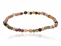 SREBRNA BRANSOLETKA ŻYŁCE NATURALNY TURMALIN WZMACNIA OCZYSZCZA KULKI