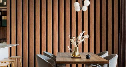 Tapeta LAMELE DREWNO Imitacja DESKI 3D Do Salonu na Arena.pl