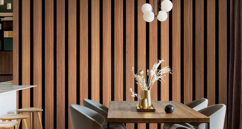 Tapeta LAMELE DREWNO Imitacja DESKI 3D Do Salonu zdjęcie 10