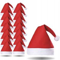 CZAPKA ŚWIĄTECZNA MIKOŁAJA PREZENT MIKOŁAJKI Z POMPONEM KOSTIUM ŚWIĄTECZNY