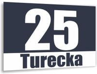 Tabliczka Tablica ADRESOWA ALUMINIOWA Numer domu 40x30 cyfry ulica antracyt