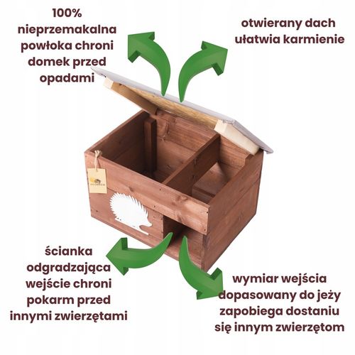 Domek dom dla Jeża jeży DREWNIANY budka dom legowisko producent XXL na Arena.pl
