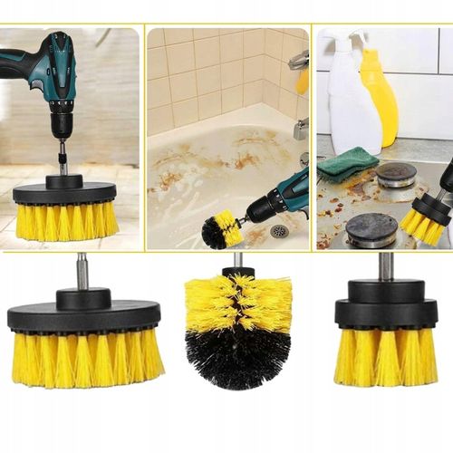 ZESTAW 3 X SZCZOTKA DO FELG NYLONOWA NA WIERTARKĘ na Arena.pl