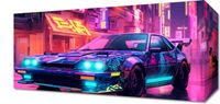 Obraz 40x20cm Nocny Rajd w Neo-Tokio