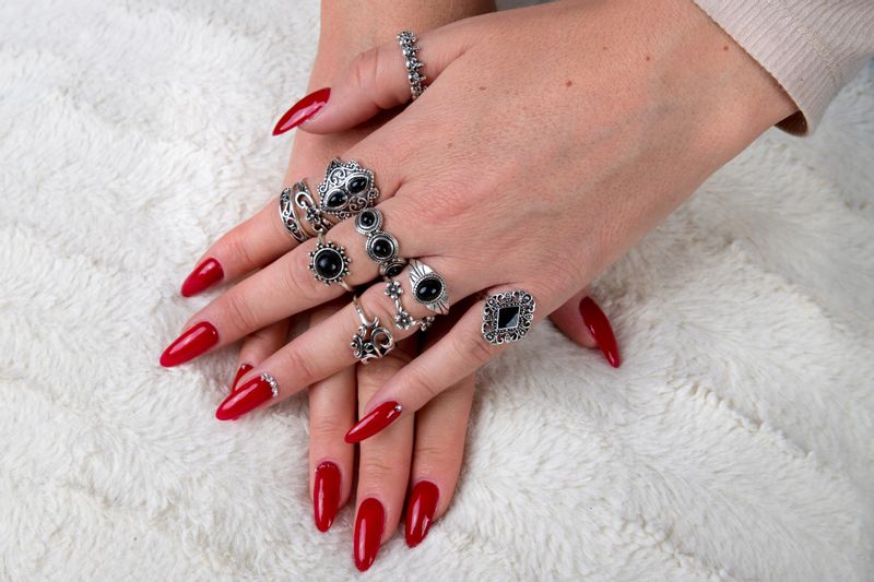 Srebrny ZESTAW PIERŚCIONKÓW RETRO PUNK BOHO 02 zdjęcie 2