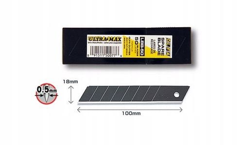 OLFA LBB-50 ostrza 18 mm Excel Black 50 szt., opakowanie zbiorcze na Arena.pl