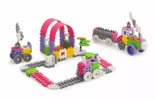 Klocki konstrukcyjne Mini Waffle (140 elementów), dziewczęce na Arena.pl