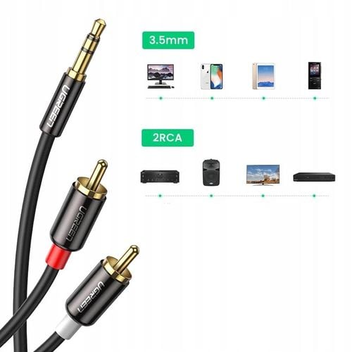 UGREEN KABEL PRZEWÓD AUDIO 3,5MM MINI JACK-2RCA 2M na Arena.pl