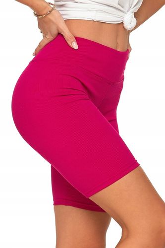 KOLARKI LEGGINSY KRÓTKIE MORAJ Z WYSOKIM STANEM 2-PAK FUKSJA LILA L/XL na Arena.pl