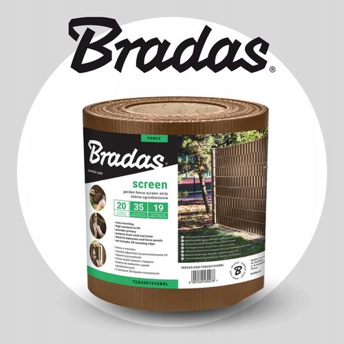 Taśma ogrodzeniowa brązowa 19 cm x 35 m OSŁONA NA OGRODZENIE PANELOWE PŁOT na Arena.pl