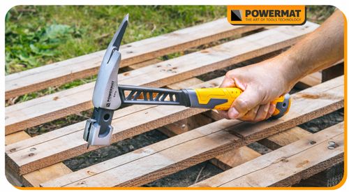 MŁOTEK CIESIELSKI DEKARSKI DO GWOŹDZI HARTOWANY STAL MONOBLOK MAGNES 920G na Arena.pl