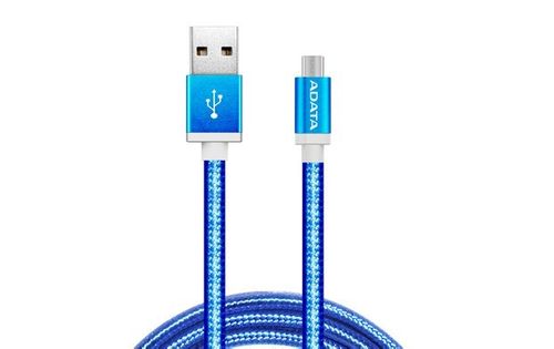 Adata Kabel USB-microUSB 1m Blue alu-knit na Arena.pl