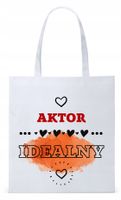 Torba Biała Eco Shopper Dla Aktora Aktorki Prezent Z Nadrukiem Ze Zdjęciem