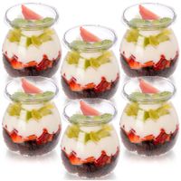 4x Kubki Pucharki Pojemniki na Jogurt Desery Przekąski do Deserów 160 ml