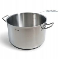 DUŻY Garnek GASTRONOMICZNY 10,8L 28cm STAL NIERDZEWNA 18/10 na GAZ INDUKCJE