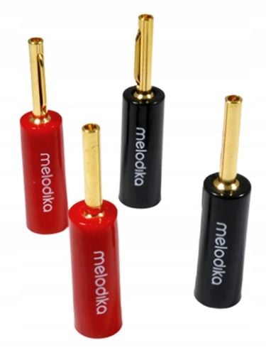 MELODIKA MDBAN4 WTYKI BANANOWE WTYK GŁOŚNIKOWY 4szt. ZŁOCONE edition na Arena.pl