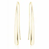 WISZĄCE POZŁACANE SREBRNE KOLCZYKI GŁADKIE PODŁUŻNE KOLCZYKI ŁEZKI SOPLE